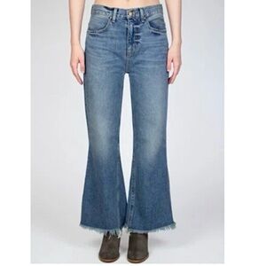 THE GREAT. Flare Crop Kick Belle Jeans Size 27